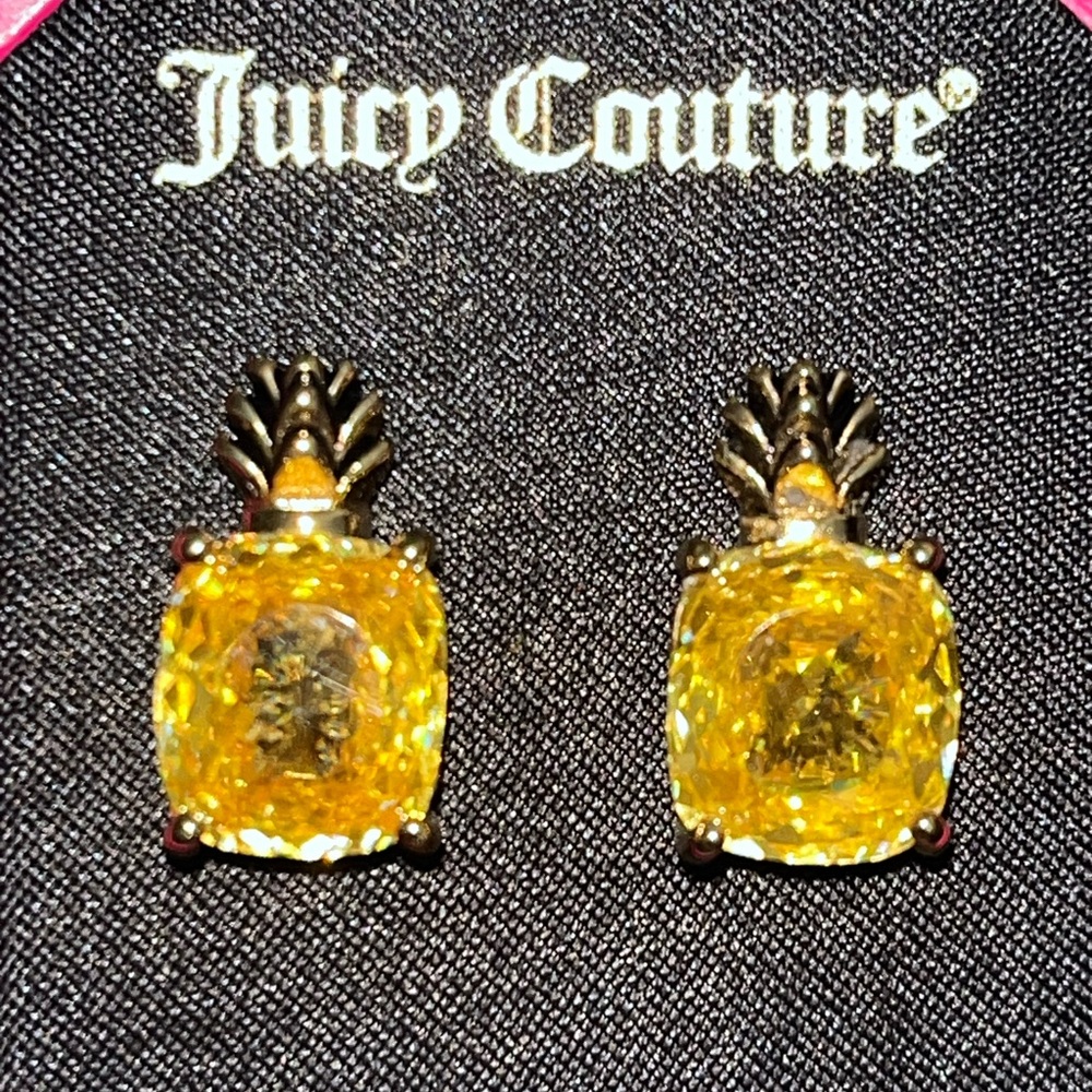 NEW Juicy Couture Pineapple Earrings - Picture 4 of 7